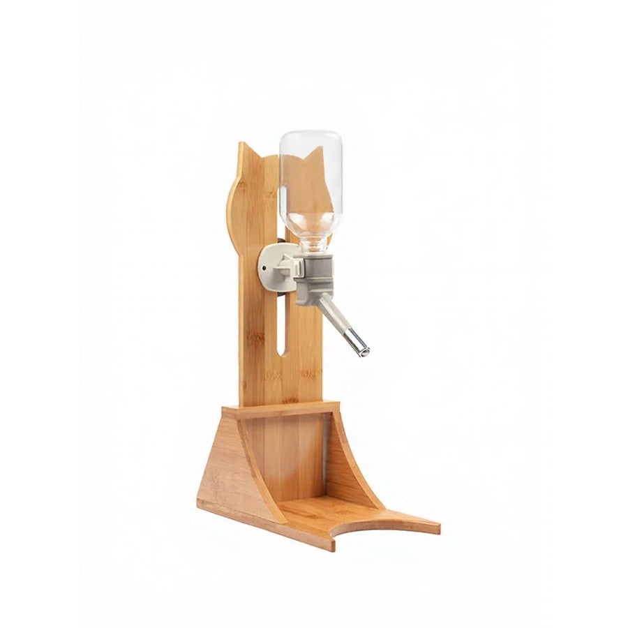 Wooden Pet Water Dispenser Gray / One Size Apparel and Accessories