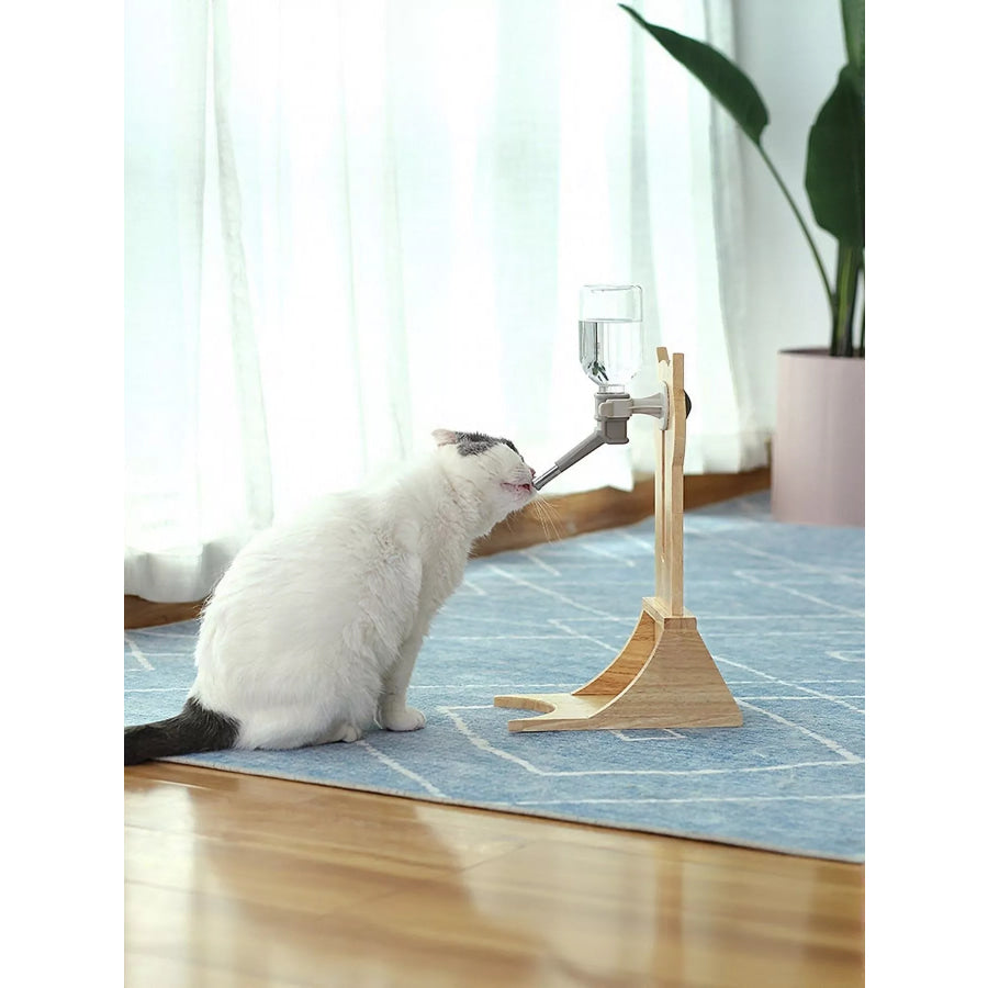Wooden Pet Water Dispenser Gray / One Size Apparel and Accessories
