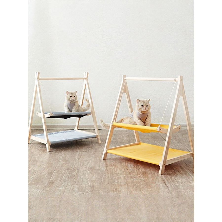 Wooden Triangle Cat Hammock Apparel and Accessories