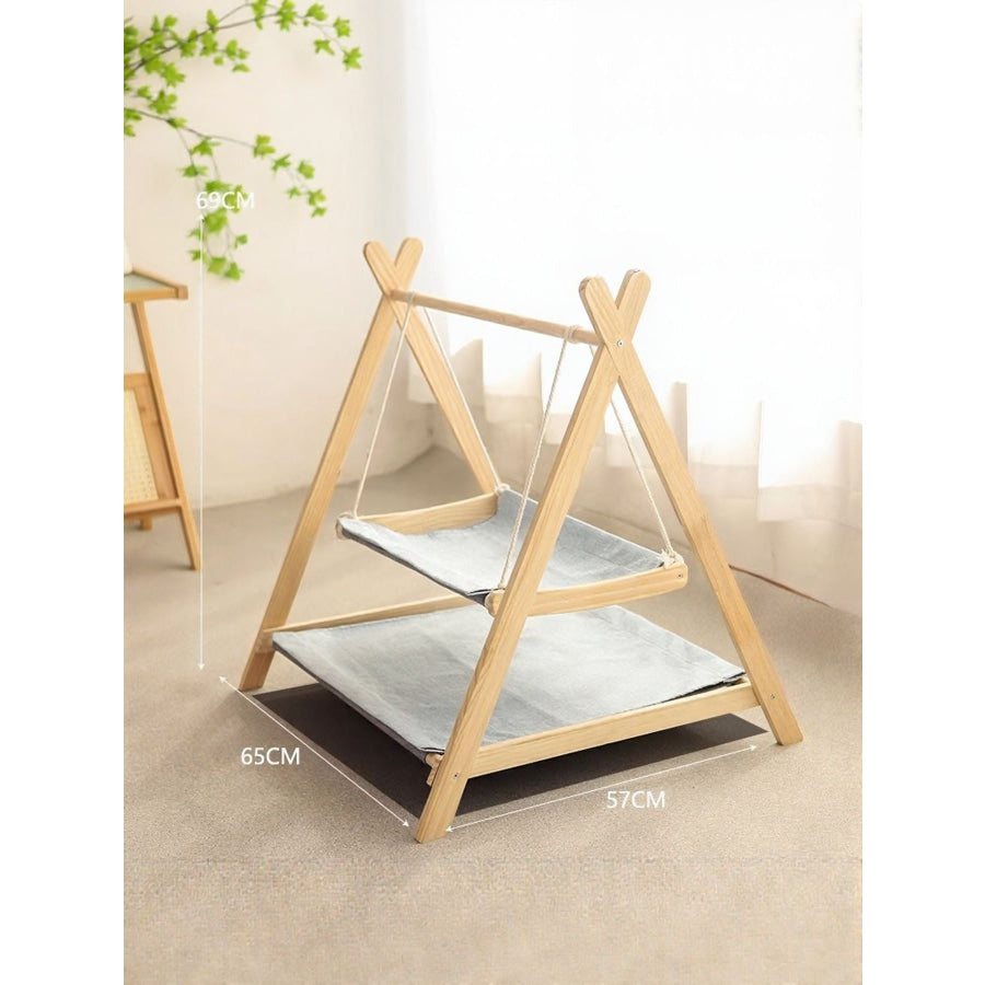 Wooden Triangle Cat Hammock Apparel and Accessories