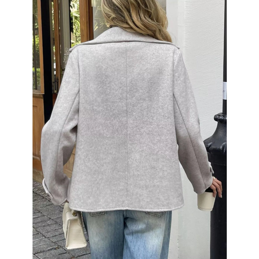 Wool Blend Double-Breasted Jacket Apparel and Accessories
