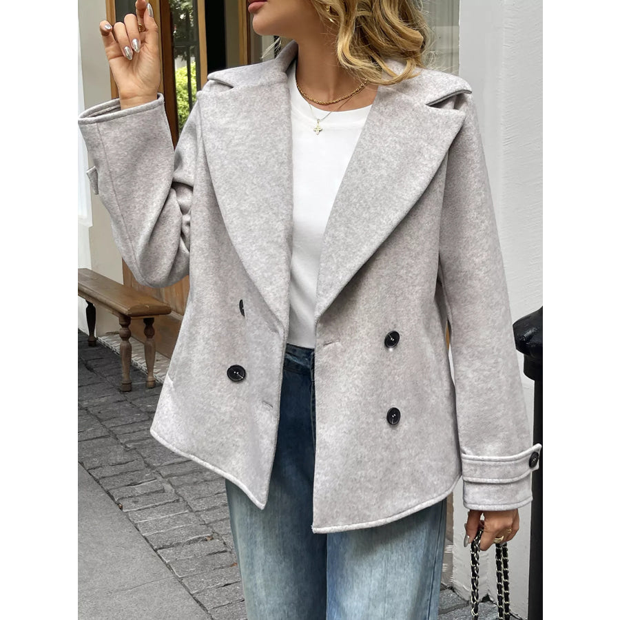 Wool Blend Double-Breasted Jacket Apparel and Accessories