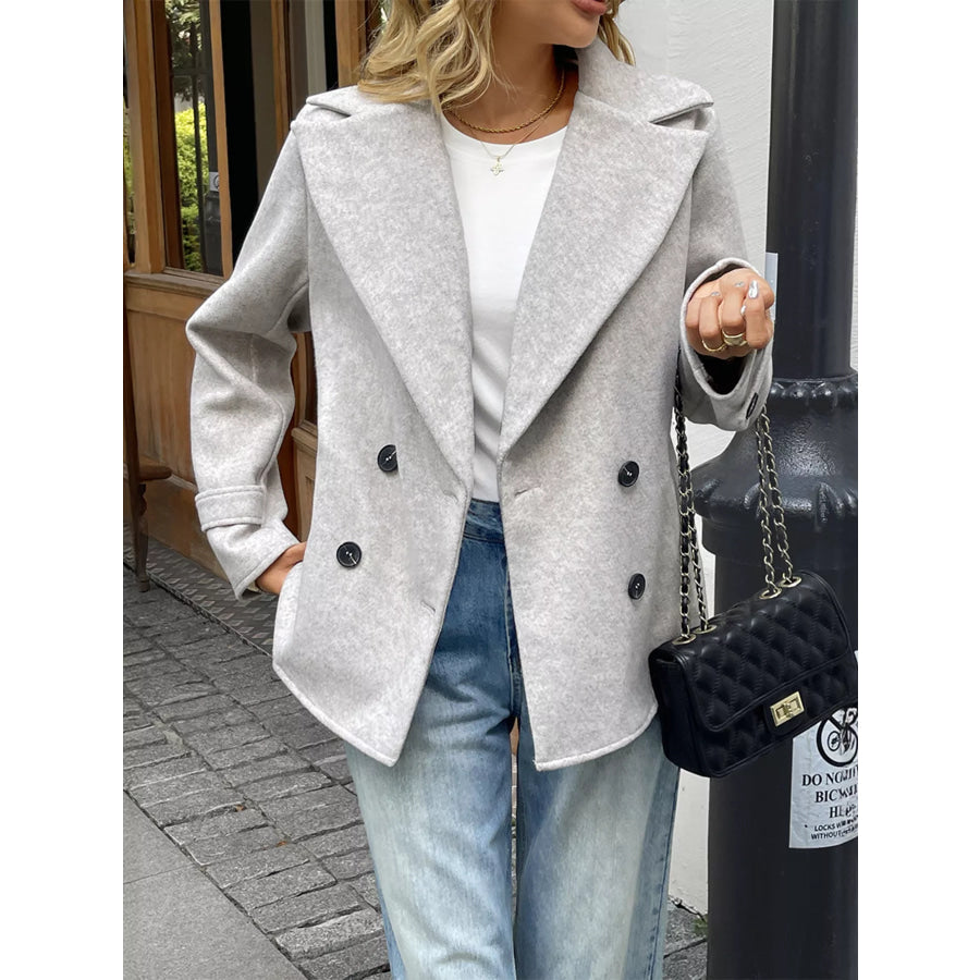 Wool Blend Double-Breasted Jacket Apparel and Accessories