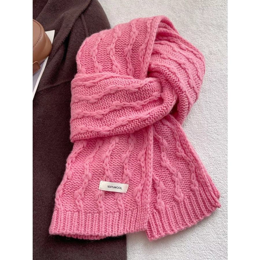 Wool Cozy Cable Knit Scarf Apparel and Accessories