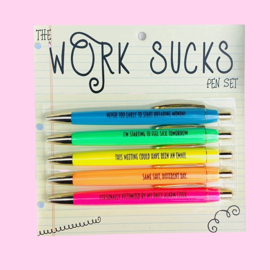 Work Sucks Pen Set Pen