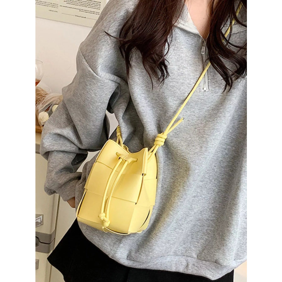 Woven Bucket Crossbody Bag Apparel and Accessories