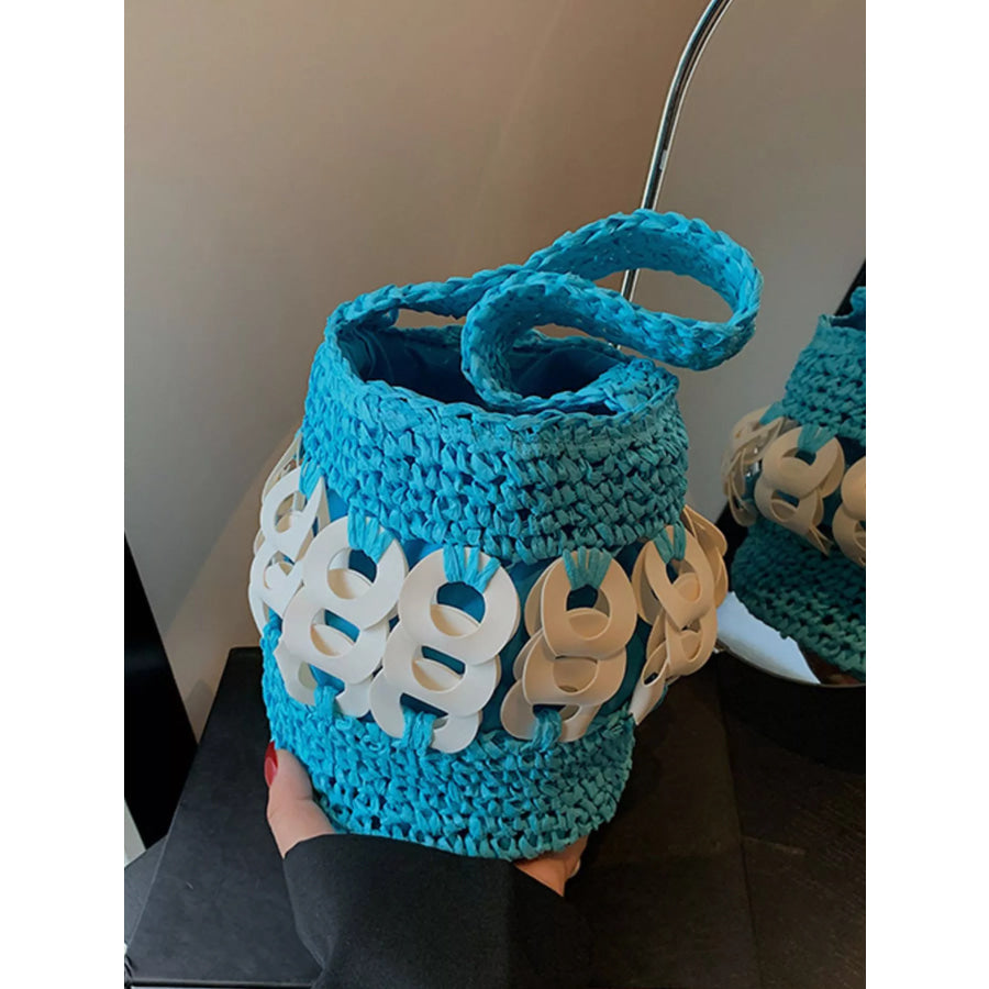Woven Bucket Handbag Apparel and Accessories