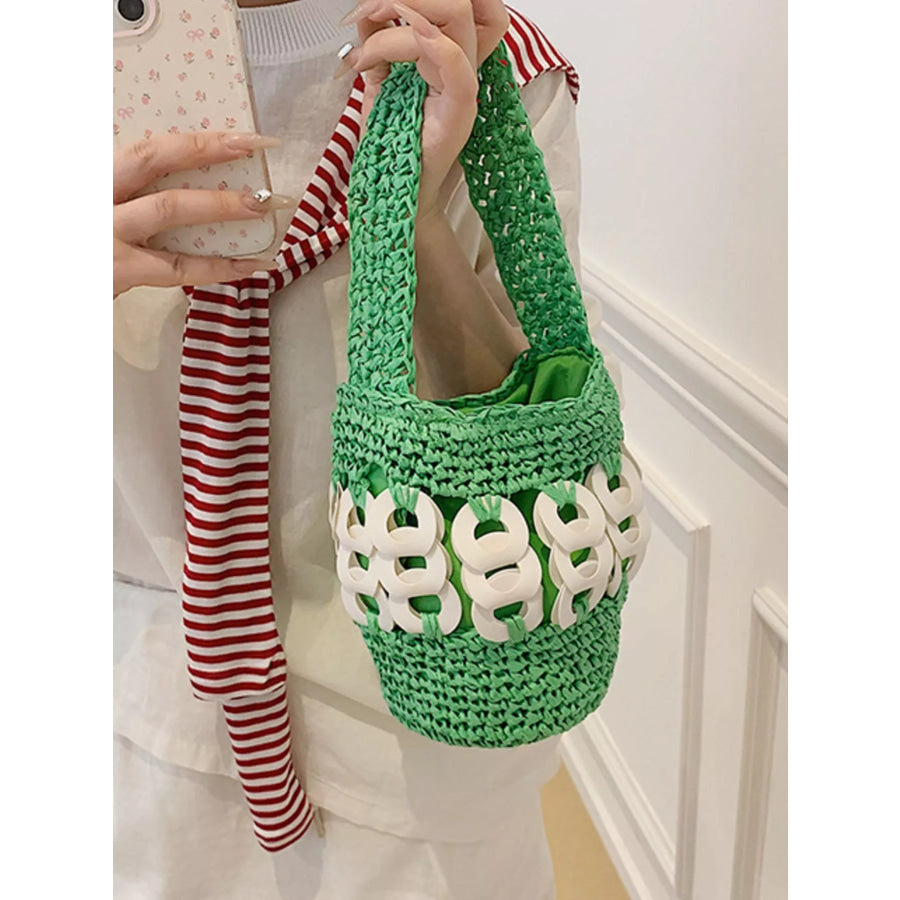 Woven Bucket Handbag Apparel and Accessories