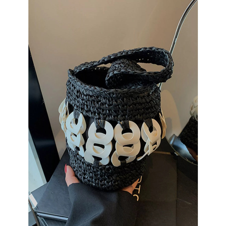 Woven Bucket Handbag Apparel and Accessories