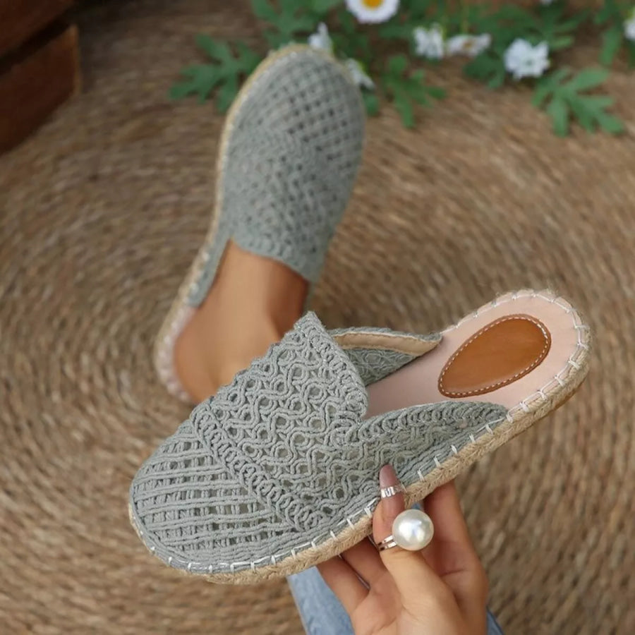 Woven Crochet Espadrille Sandals Apparel and Accessories