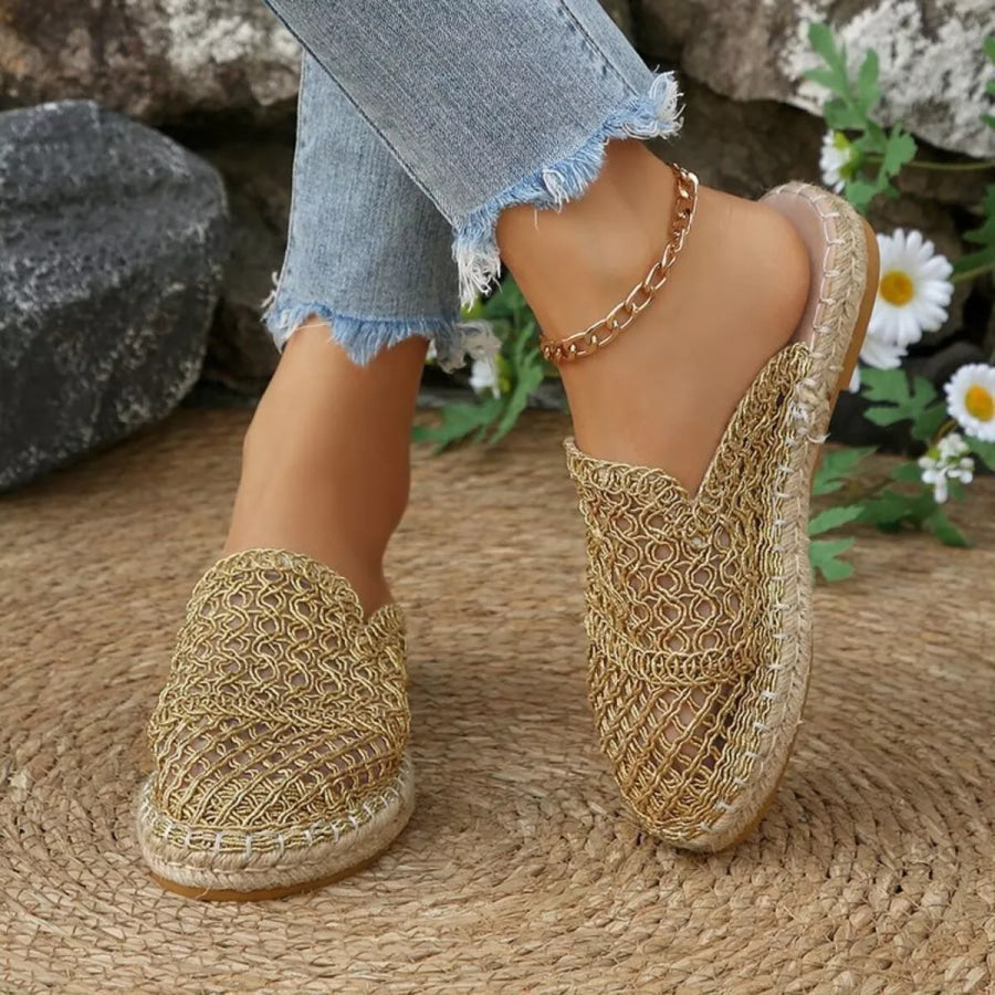 Woven Crochet Espadrille Sandals Apparel and Accessories