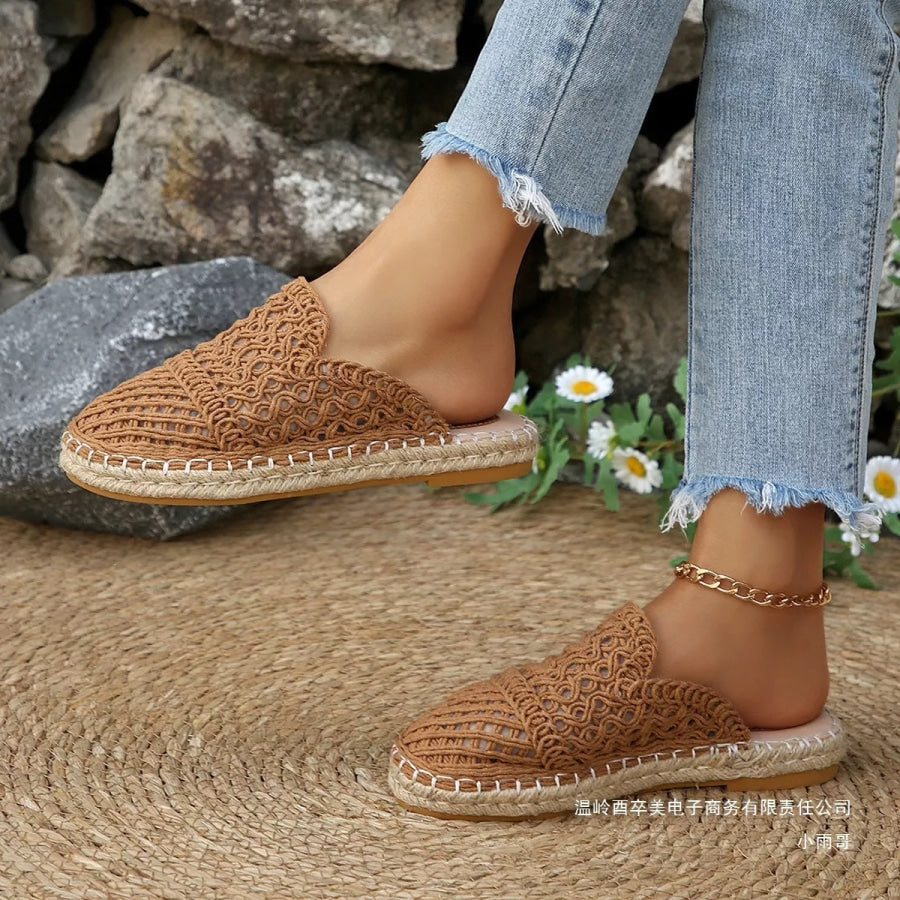 Woven Crochet Espadrille Sandals Apparel and Accessories
