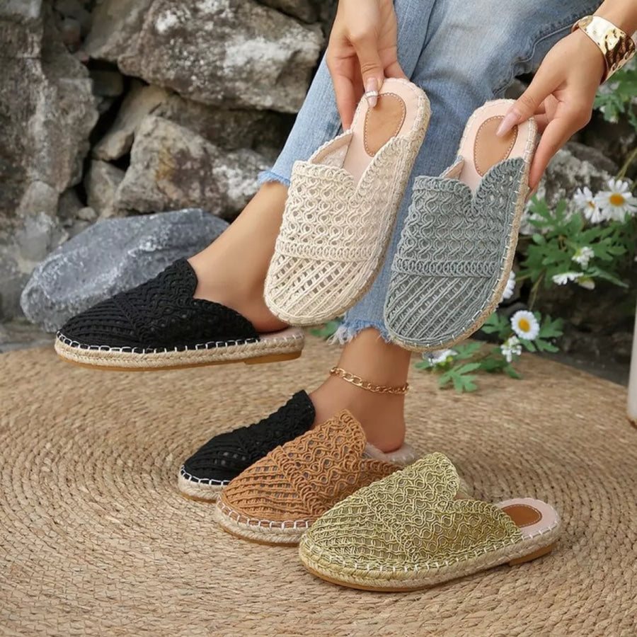 Woven Crochet Espadrille Sandals Apparel and Accessories