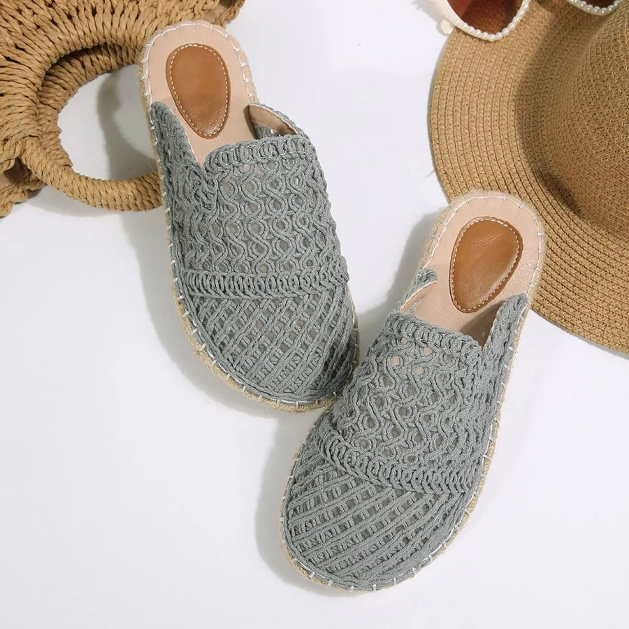 Woven Crochet Espadrille Sandals Apparel and Accessories