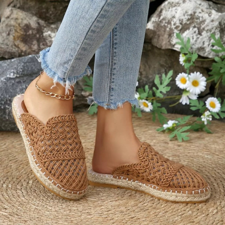 Woven Crochet Espadrille Sandals Apparel and Accessories