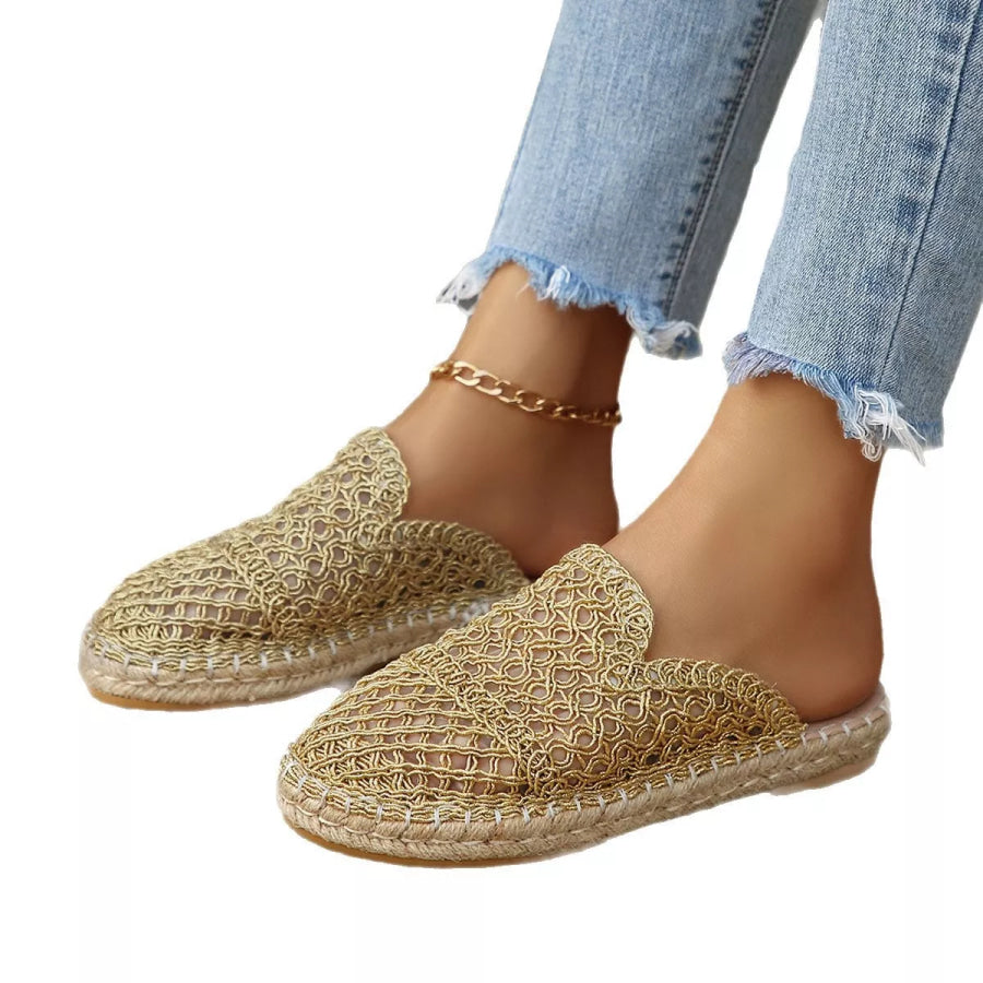 Woven Crochet Espadrille Sandals Apparel and Accessories