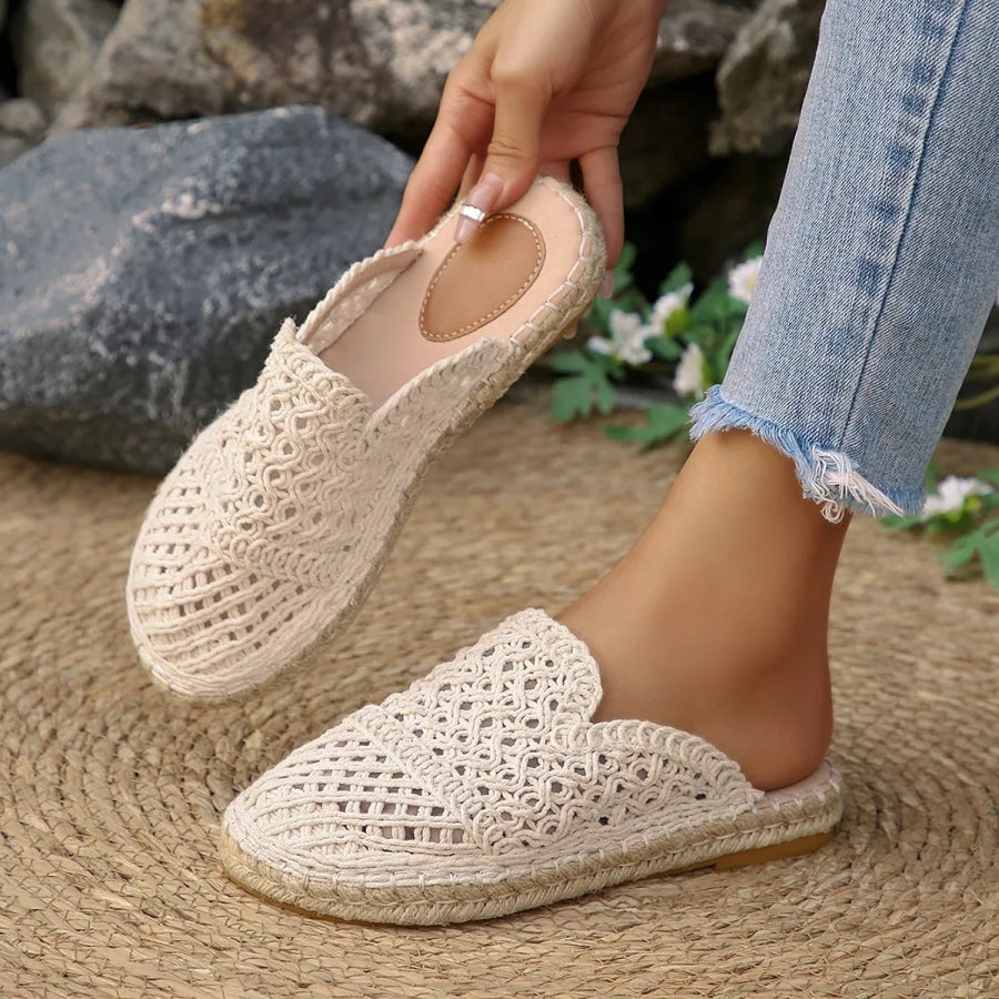 Woven Crochet Espadrille Sandals Apparel and Accessories