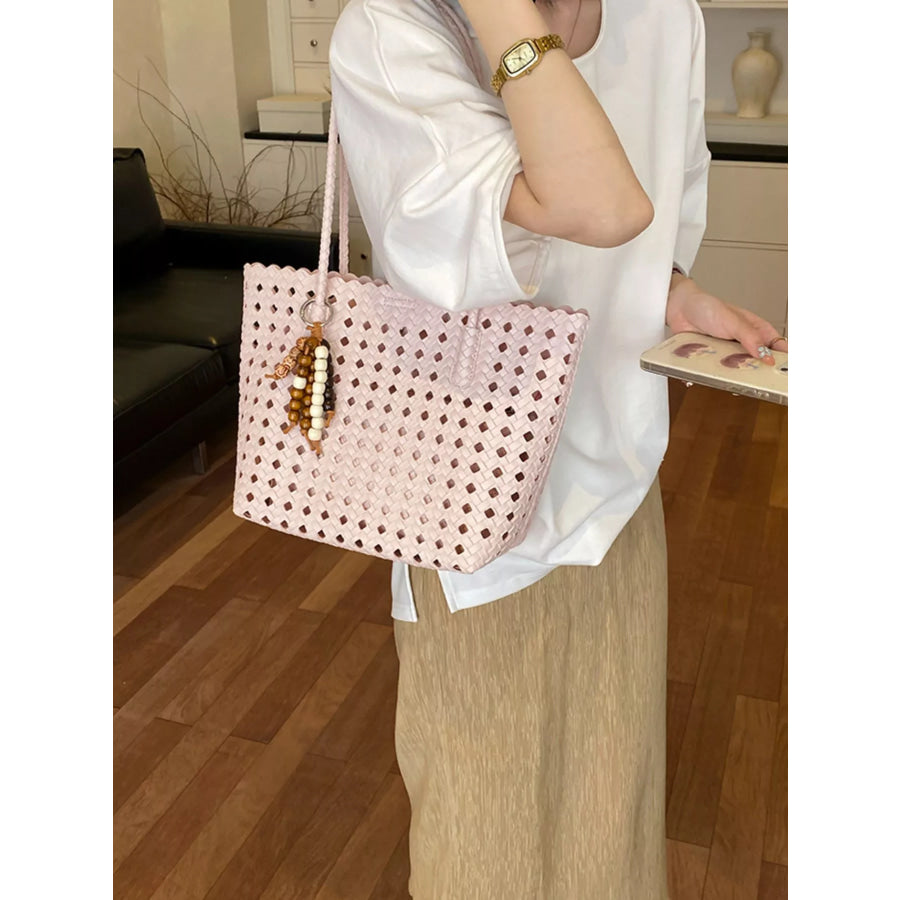 Woven Hollow-Out Shoulder Bag Apparel and Accessories
