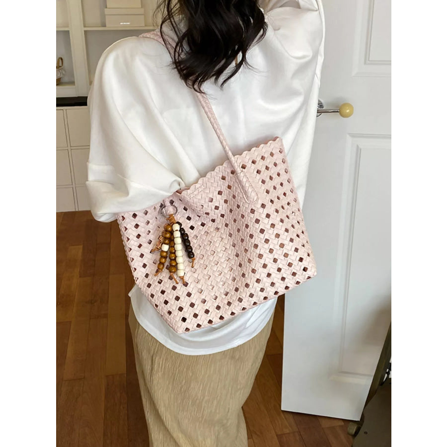 Woven Hollow-Out Shoulder Bag Apparel and Accessories