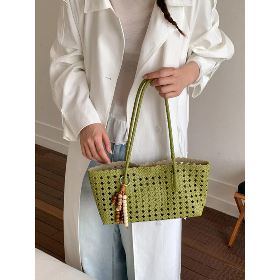 Woven Hollow-Out Shoulder Bag Apparel and Accessories