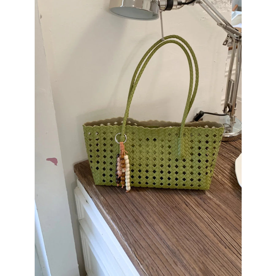 Woven Hollow-Out Shoulder Bag Apparel and Accessories