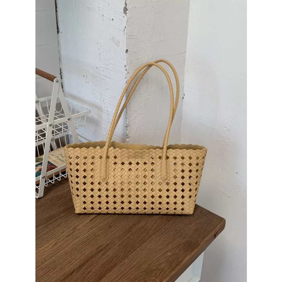 Woven Hollow-Out Shoulder Bag Apparel and Accessories