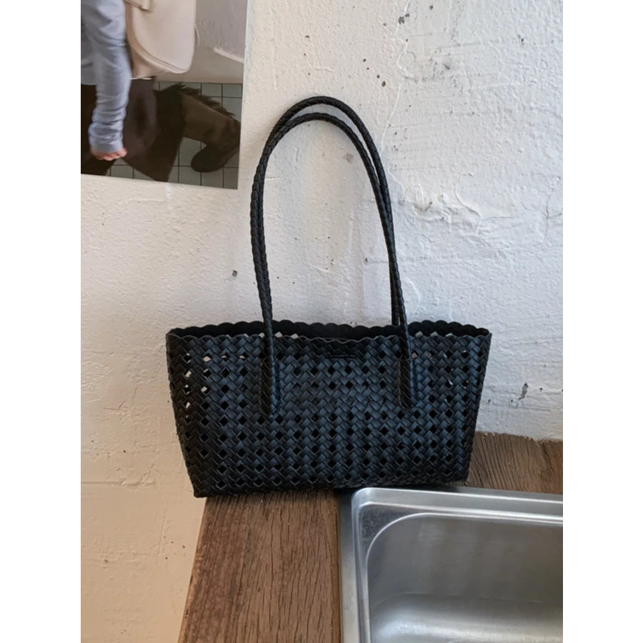 Woven Hollow-Out Shoulder Bag Apparel and Accessories