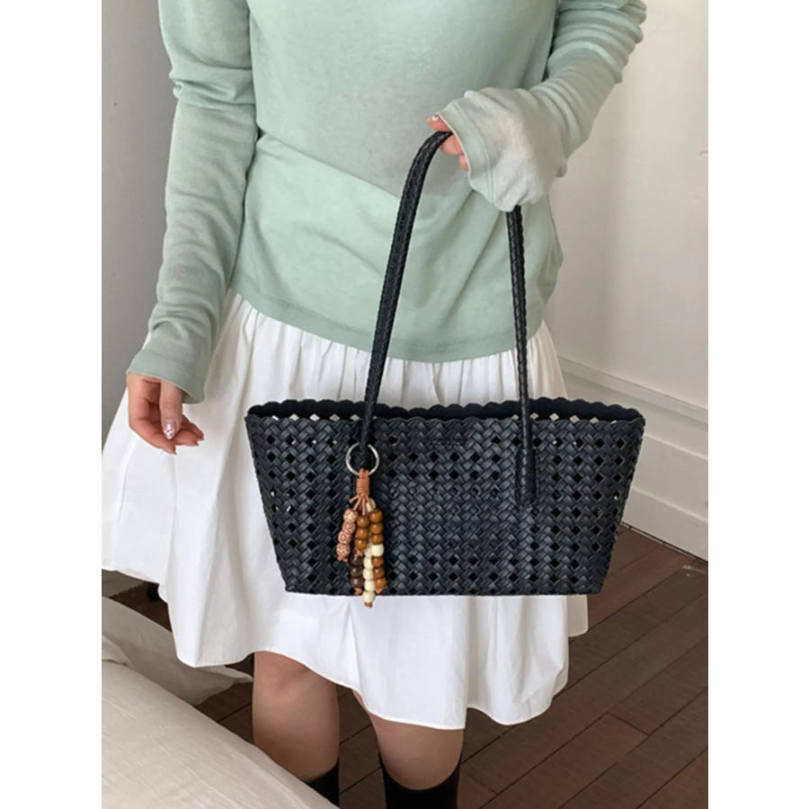 Woven Hollow-Out Shoulder Bag Apparel and Accessories