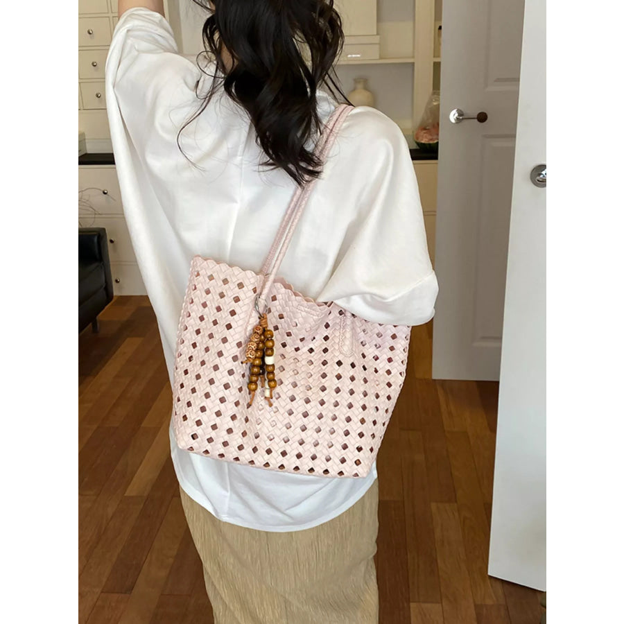 Woven Hollow-Out Shoulder Bag Apparel and Accessories