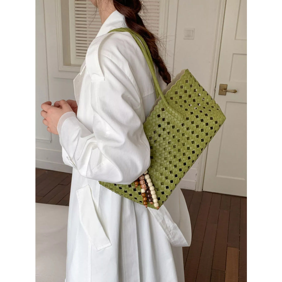 Woven Hollow-Out Shoulder Bag Apparel and Accessories
