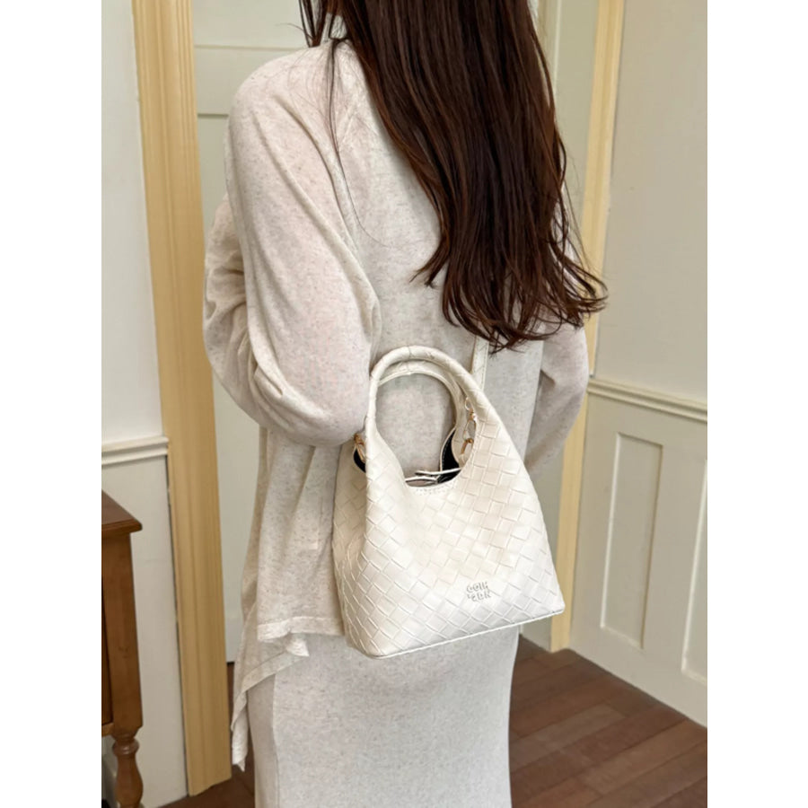 Woven Leather Crossbody Bag Apparel and Accessories