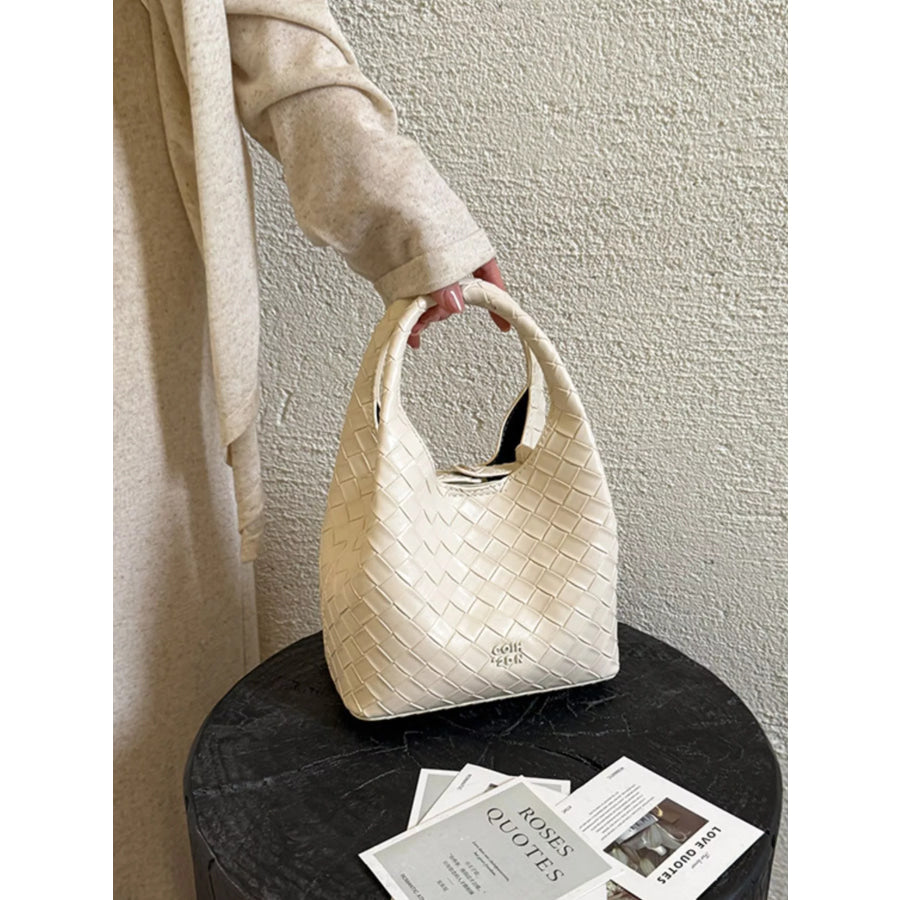 Woven Leather Crossbody Bag Apparel and Accessories
