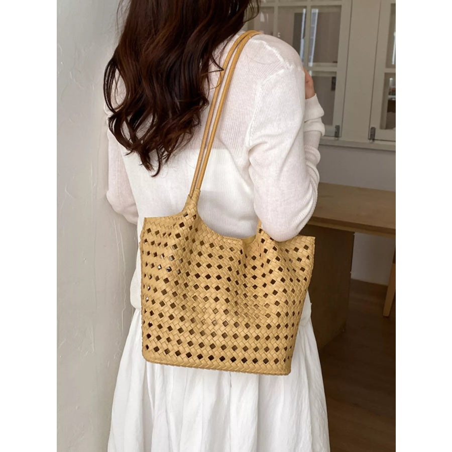 Woven Leather Shoulder Bag Apparel and Accessories
