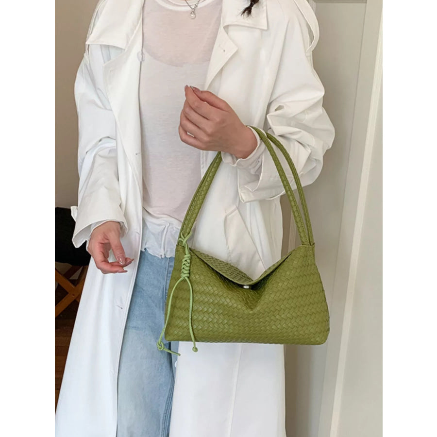 Woven Leather Shoulder Bag Apparel and Accessories
