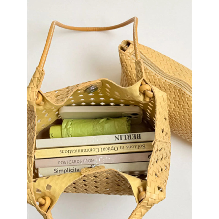 Woven Leather Shoulder Bag Apparel and Accessories