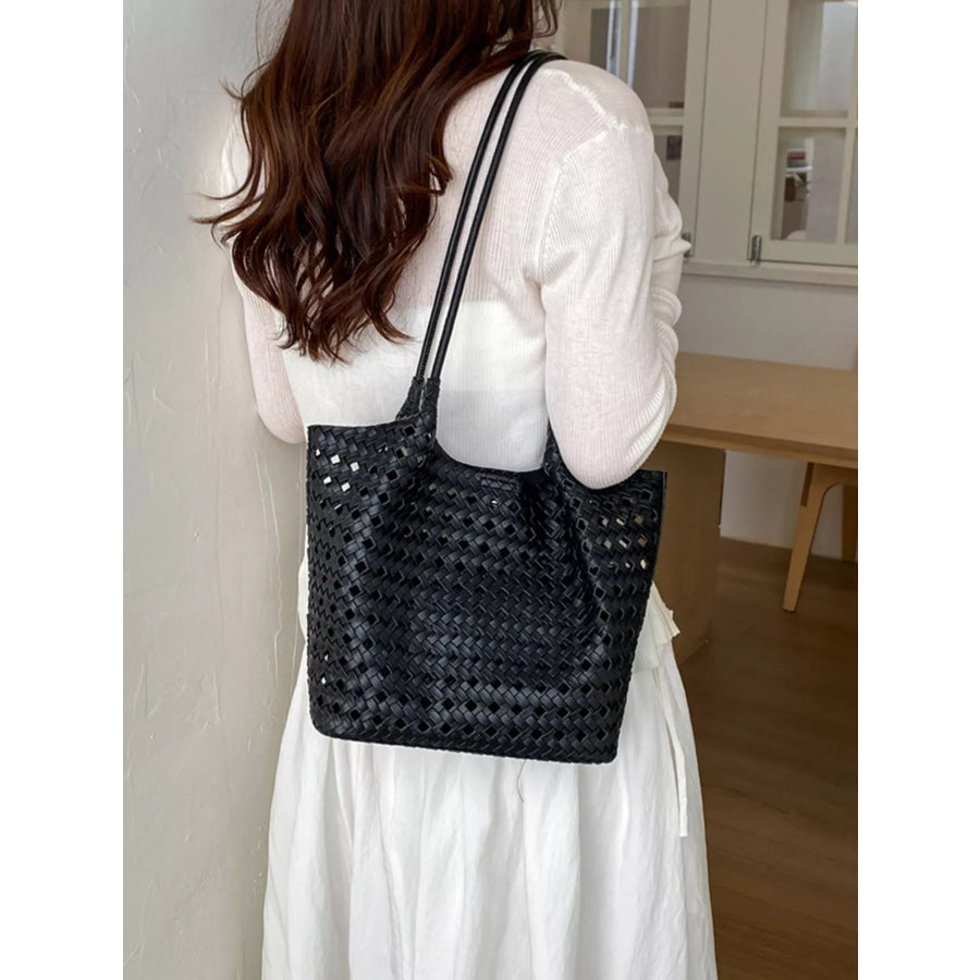 Woven Leather Shoulder Bag Apparel and Accessories