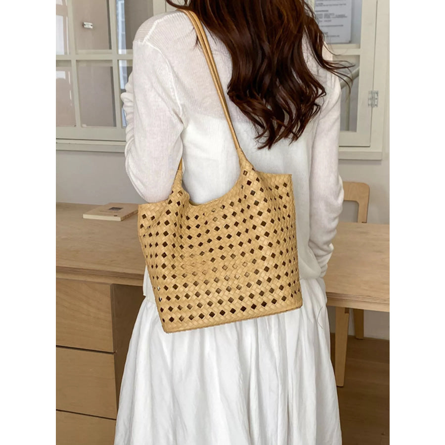 Woven Leather Shoulder Bag Apparel and Accessories