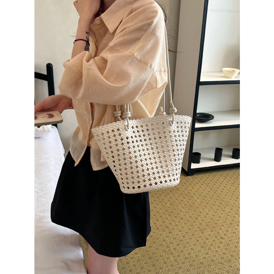 Woven Leather Shoulder Bag Apparel and Accessories