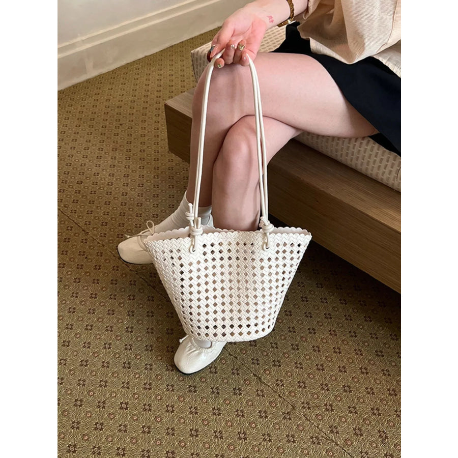 Woven Leather Shoulder Bag Apparel and Accessories