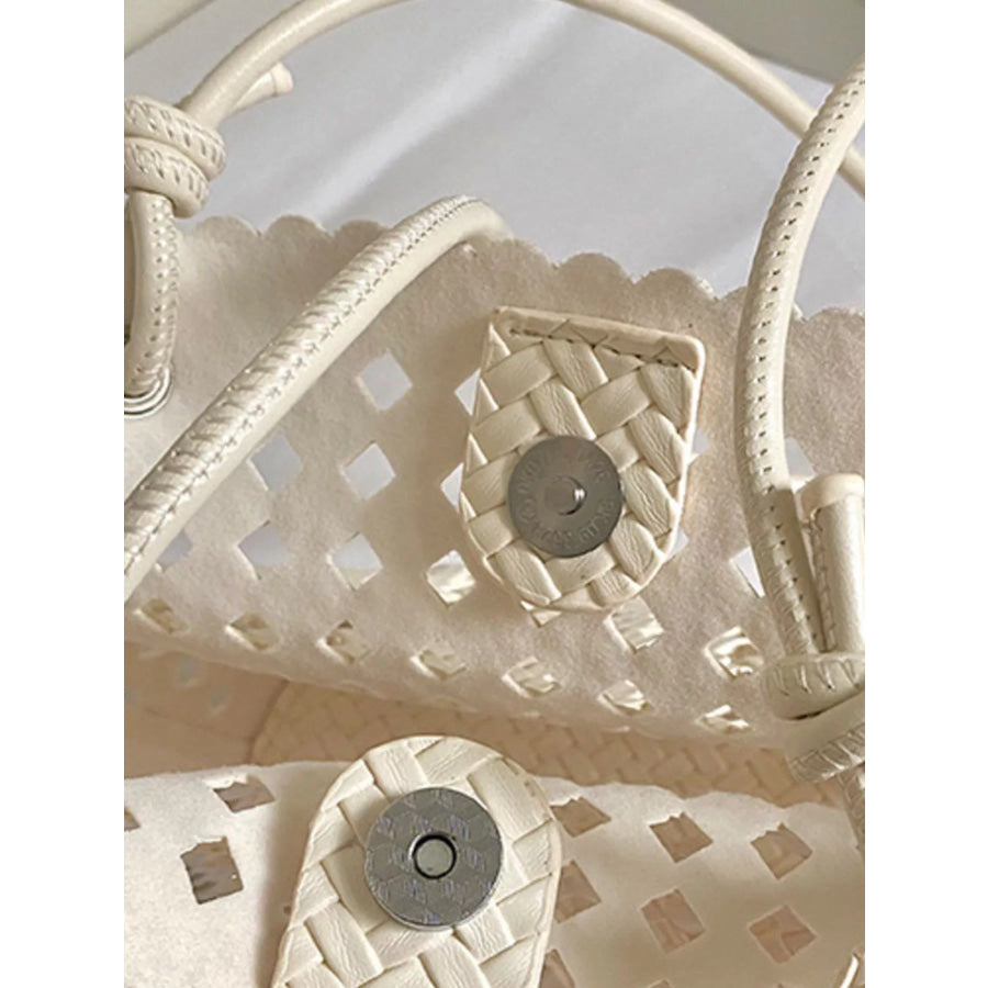 Woven Leather Shoulder Bag Apparel and Accessories