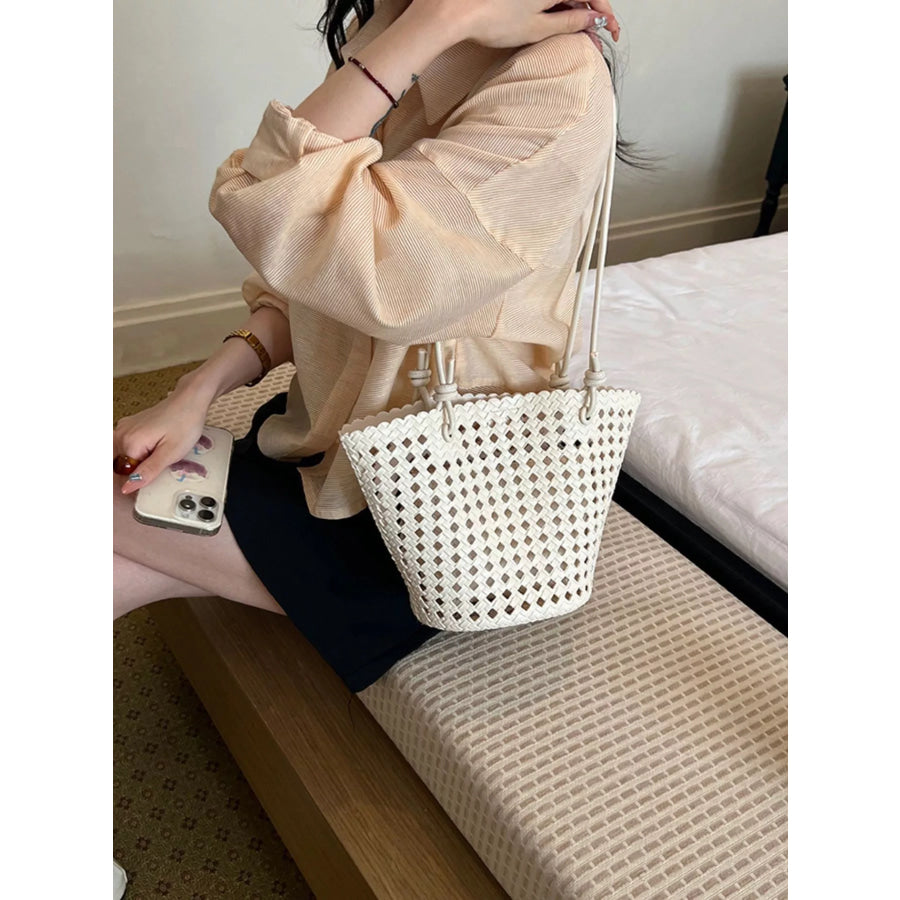 Woven Leather Shoulder Bag Apparel and Accessories