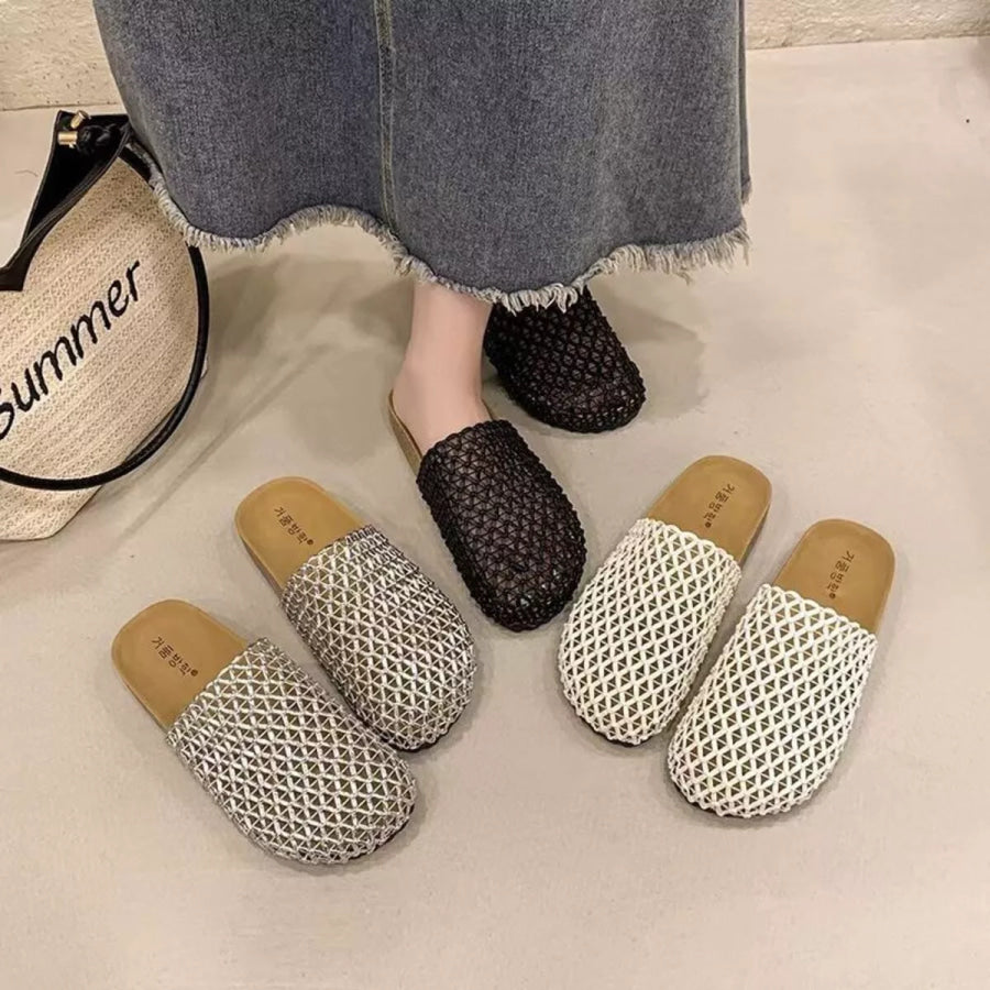 Woven Mesh Breathable Slip-on Sandals Apparel and Accessories