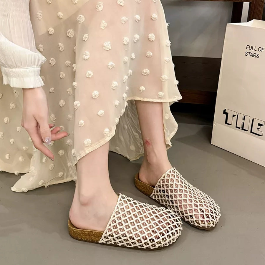 Woven Mesh Breathable Slip-on Sandals Apparel and Accessories