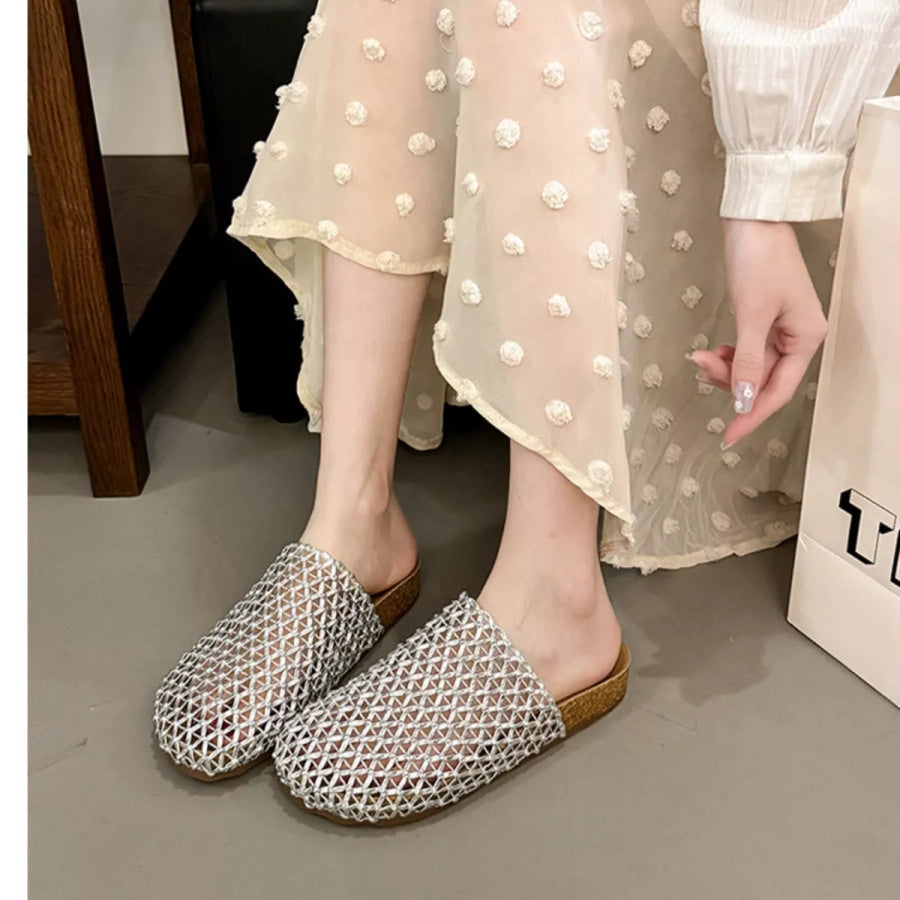 Woven Mesh Breathable Slip-on Sandals Apparel and Accessories