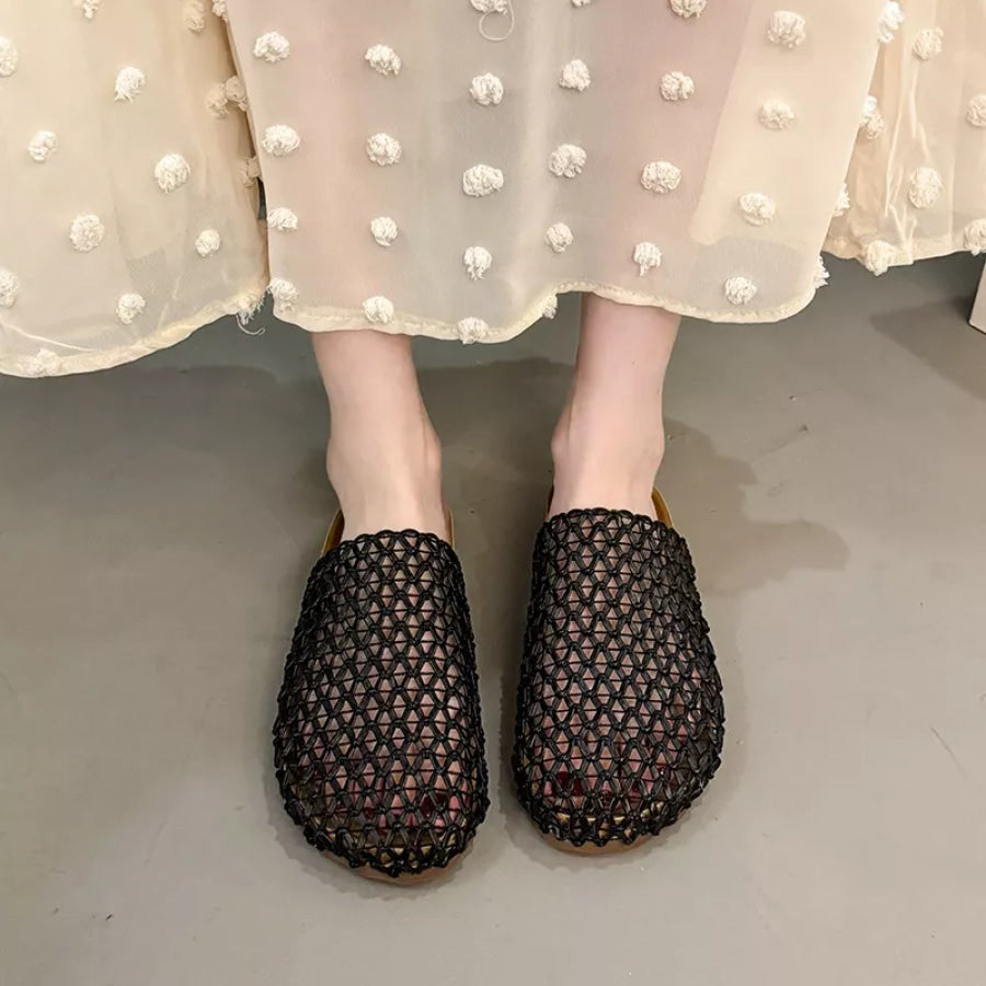 Woven Mesh Breathable Slip-on Sandals Apparel and Accessories