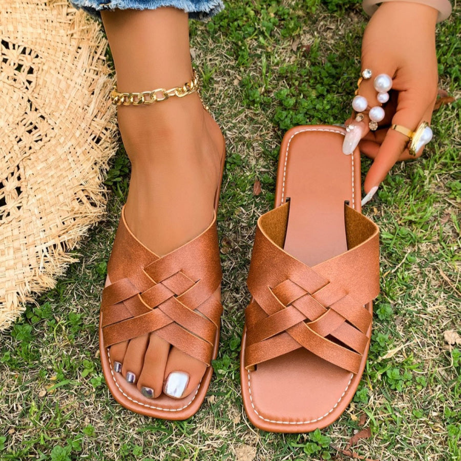 Woven Open Toe Sandals Apparel and Accessories