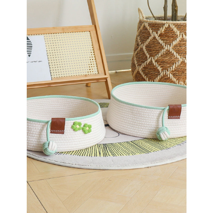 Woven Pet Nest with Toy Ball Apparel and Accessories