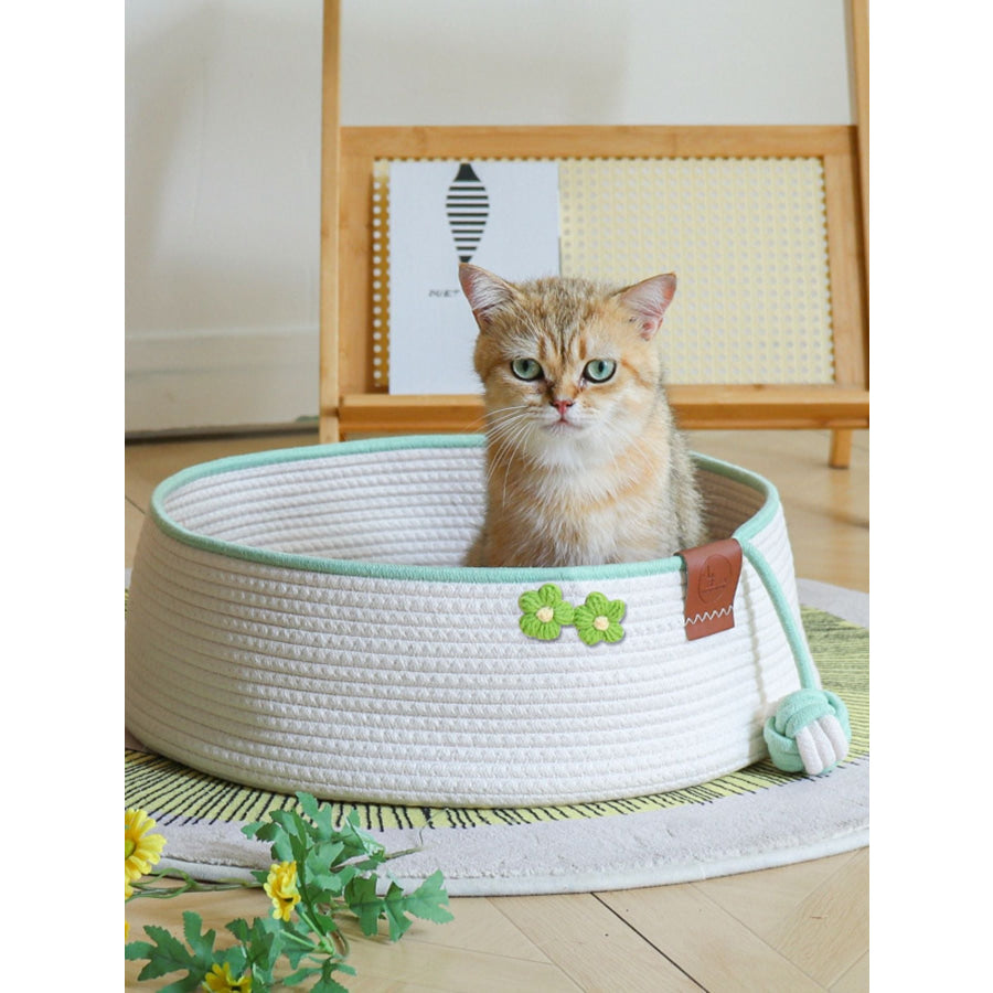 Woven Pet Nest with Toy Ball Nest / S Apparel and Accessories