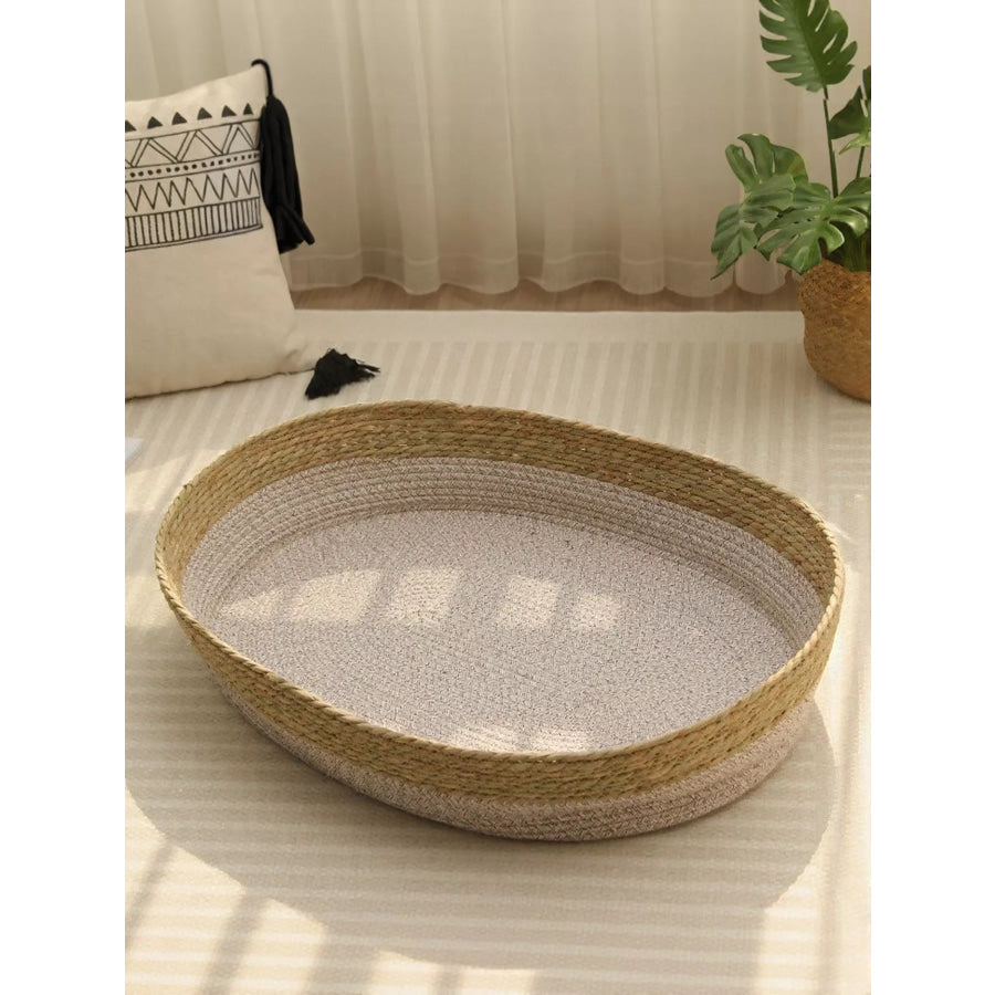 Woven Rattan Scratch-Resistant Cat Nest Apparel and Accessories