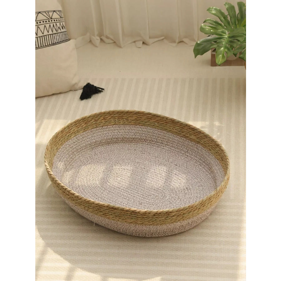 Woven Rattan Scratch-Resistant Cat Nest Apparel and Accessories